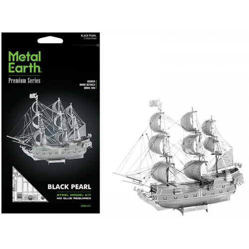Model Kit Black Pearl Ship (Challenging Difficulty) Steel Model by Metal Earth