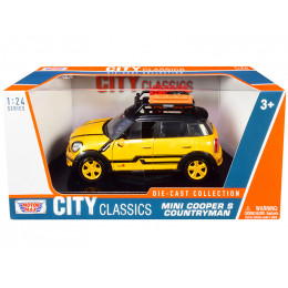 Mini Cooper S Countryman with Roof Rack and Accessories Yellow Metallic and Black 