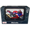 Honda CBR1000RR-R Fireblade SP Red with White and Blue Graphics with Stand 1/12 Diecast Motorcycle Model by Maisto