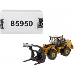 CAT Caterpillar 972M Wheel Loader with Log Fork and Operator 
