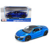 2018 Acura NSX Blue with Black Top 1/24 Diecast Model Car by Maisto