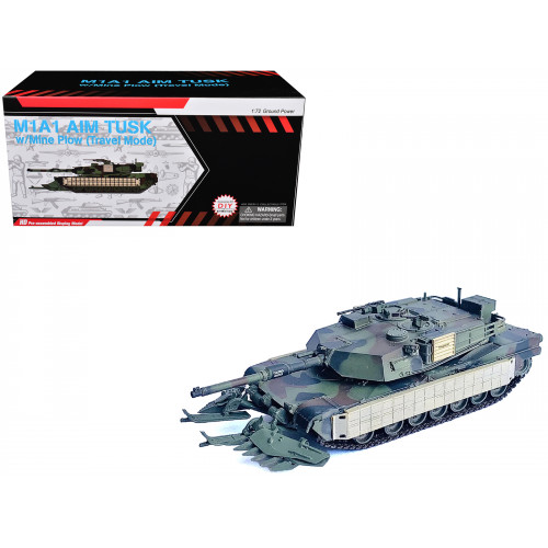 United States M1A1 AIM TUSK (Tank Urban Survival Kit) with Mine Plow (Travel Mode) 