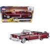1958 Chevrolet Impala Convertible Lowrider Dark Red Metallic with Red Interior
