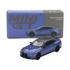 BMW M4 Competition Portimao Blue Metallic with Carbon Top Limited Edition 1/64 Diecast Model Car by Mini GT