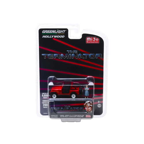 1983 Jeep CJ-7 Renegade Red with Sarah Connor Figure 