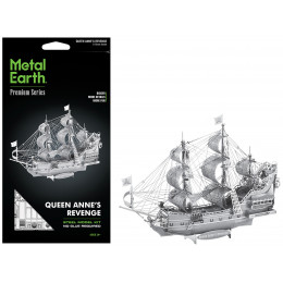 Model Kit Queen Anne's Revenge Ship (Challenging Difficulty) Steel Model by Metal Earth