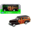 1948 Chevrolet Woody Fleetmaster Dark Brown 1/24 Diecast Model Car by Welly