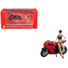 2022 MV Agusta F3 Rosso Motorcycle Red with Figure 1/64 Diecast Model by CM Model