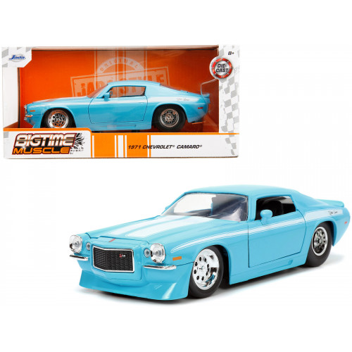 1971 Chevrolet Camaro Z/28 Light Blue with White Stripes 