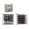 Showcase Wall Mount 5 Tier Display Case White with Mirror Back Panel