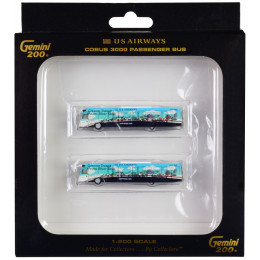 Cobus 3000 Passenger Bus White and Blue with Graphics 