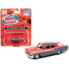 1959 Ford Fairlane Geranium Pink and Gunsmoke Gray 1/87 (HO) Scale Model Car by Classic Metal Works