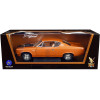 1970 AMC Rebel Brown Metallic with Matt Black Hood and Silver Stripes 1/18 Diecast Model Car by Road Signature