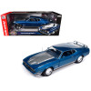 1971 Ford Mustang Mach 1 Blue Metallic with Silver Hood