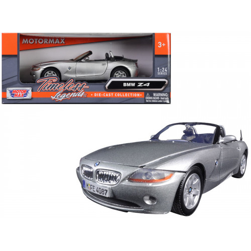 BMW Z4 Silver 1/24 Diecast Model Car by Motormax