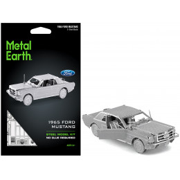 Model Kit 1965 Ford Mustang Metal (Moderate Difficulty) Steel Model by Metal Earth