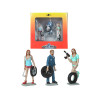Michelle, Meg and Gary Tire Brigade 3 piece Figurine Set 1/24 by Motorhead Miniatures