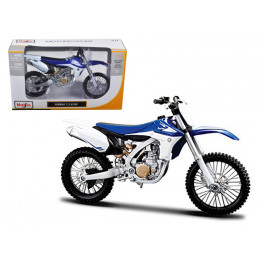 Yamaha YZ450F Blue and White 1/12 Diecast Motorcycle Model by Maisto