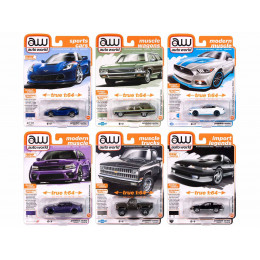 Auto World Premium 2024 Set B of 6 pieces Release 3 1/64 Diecast Model Cars by Auto World