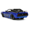 1970 Ford Mustang Boss 429 Black and Blue Metallic with Flames