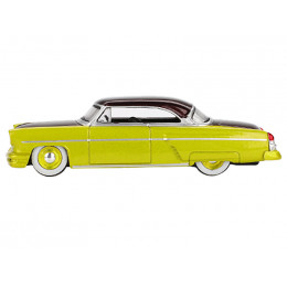 1954 Lincoln Capri Hot Rod Lime Yellow Metallic and Brown Metallic Limited Edition 1/64 Diecast Model Car by Mini GT