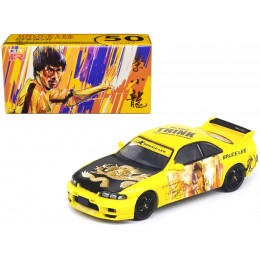 Nissan Skyline GT-R (R33) RHD (Right Hand Drive) Yellow with Black Hood 