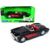 1957 Chevrolet Corvette Convertible Black and Red with Red Interior