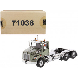 Western Star 4700 SB Tandem Day Cab Tractor Metallic Olive Green 1/50 Diecast Model by Diecast Masters