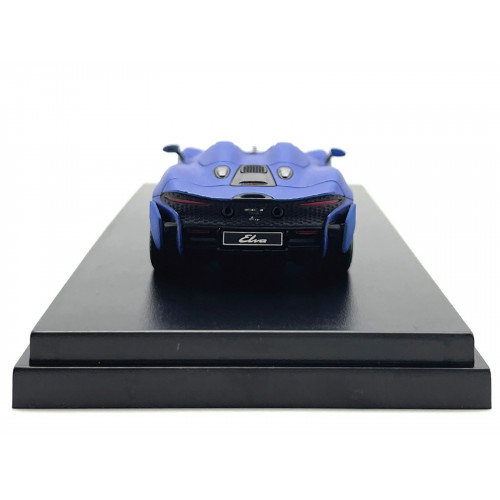 McLaren Elva Convertible Matt Blue Metallic 1/64 Diecast Model Car by LCD Models
