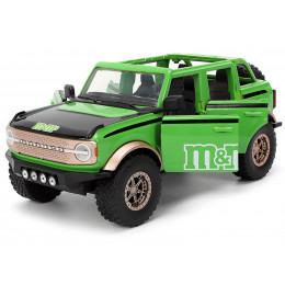 2021 Ford Bronco Green with Black Stripes and Green M&M's Diecast Figure 