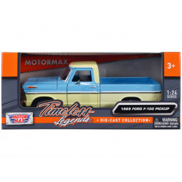 1969 Ford F-100 Pickup Truck Light Blue and Cream 