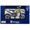 Husqvarna FE 501 White and Blue with Yellow Stripes 1/12 Diecast Motorcycle Model by Maisto