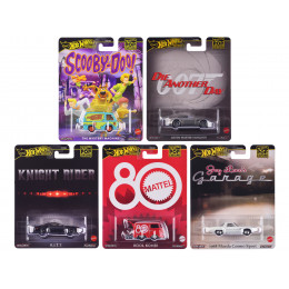 'Pop Culture 2024' 5 piece Set G 'Premium Series' Diecast Model Cars by Hot Wheels