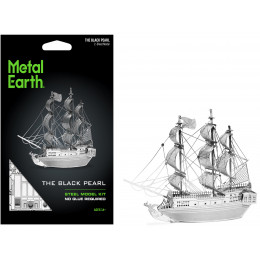 Model Kit Black Pearl Ship (Moderate Difficulty) Steel Model by Metal Earth