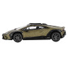 Lamborghini Huracan Sterrato Verde Gea Matt Green Metallic with Black Tio and White Stripes Limited Edition to 7200 pieces Worldwide 1/64 Diecast Model Car by Mini GT