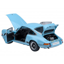 Porsche 911 Carrera 2.7 RS Gulf Blue with Black Stripes and Wheels 1/18 Model Car by Autoart