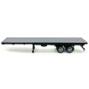 40ft Flatbed Trailer Gray Top 1/87 (HO) Plastic Model by Promotex