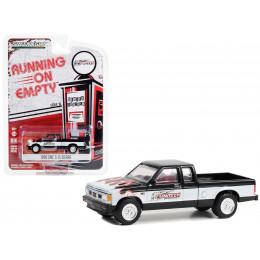 1990 GMC S-15 Sierra Pickup Truck Black and White with Flames 