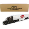 Peterbilt 579 UltraLoft Truck Tractor with 53' Refrigerated Van Legendary Black and Chrome
