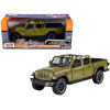 2021 Jeep Gladiator Overland (Open Top) Pickup Truck Matt Green 1/24-1/27 Diecast Model Car by Motormax