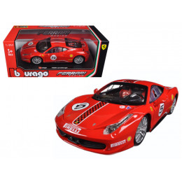 Ferrari 458 Challenge #5 Red 1/24 Diecast Model Car by Bburago