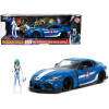 2020 Toyota Supra Blue with Graphics and Max Sterling Diecast Figurine