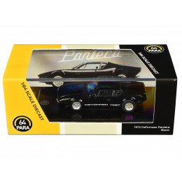 1972 De Tomaso Pantera Black 1/64 Diecast Model Car by Paragon Models