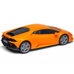 Skill 1 Model Kit Lamborghini Huracan EVO Orange Snap Together Snap Together Painted Plastic Model Car Kit by Airfix Quickbuild
