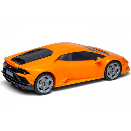 Skill 1 Model Kit Lamborghini Huracan EVO Orange Snap Together Snap Together Painted Plastic Model Car Kit by Airfix Quickbuild