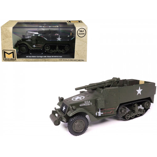 M3 Gun Motor Carriage with 75mm M1897A4 Gun Olive Drab 