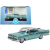 1959 Pontiac Bonneville Coupe Seaspray Green with Silver Top 1/87 (HO) Scale Diecast Model Car by Oxford Diecast