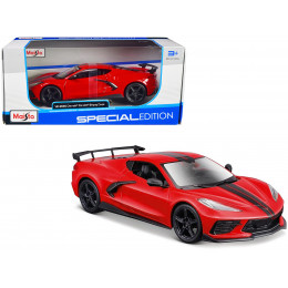 2020 Chevrolet Corvette Stingray Coupe Red with Black Stripes 