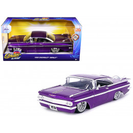 1959 Chevrolet Impala Lowrider Candy Purple with DUB Wire Wheels 