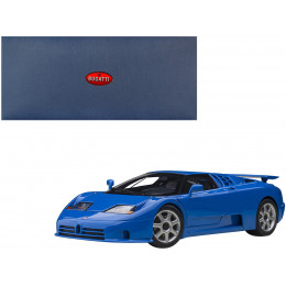Bugatti EB110 SS Super Sport French Racing Blue with Silver Wheels 1/18 Model Car by Autoart